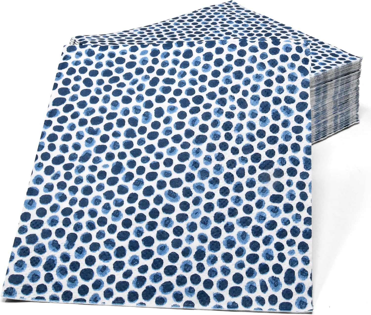 Gift Boutique 100 Pc Blue Dot Disposable Napkins for Parties