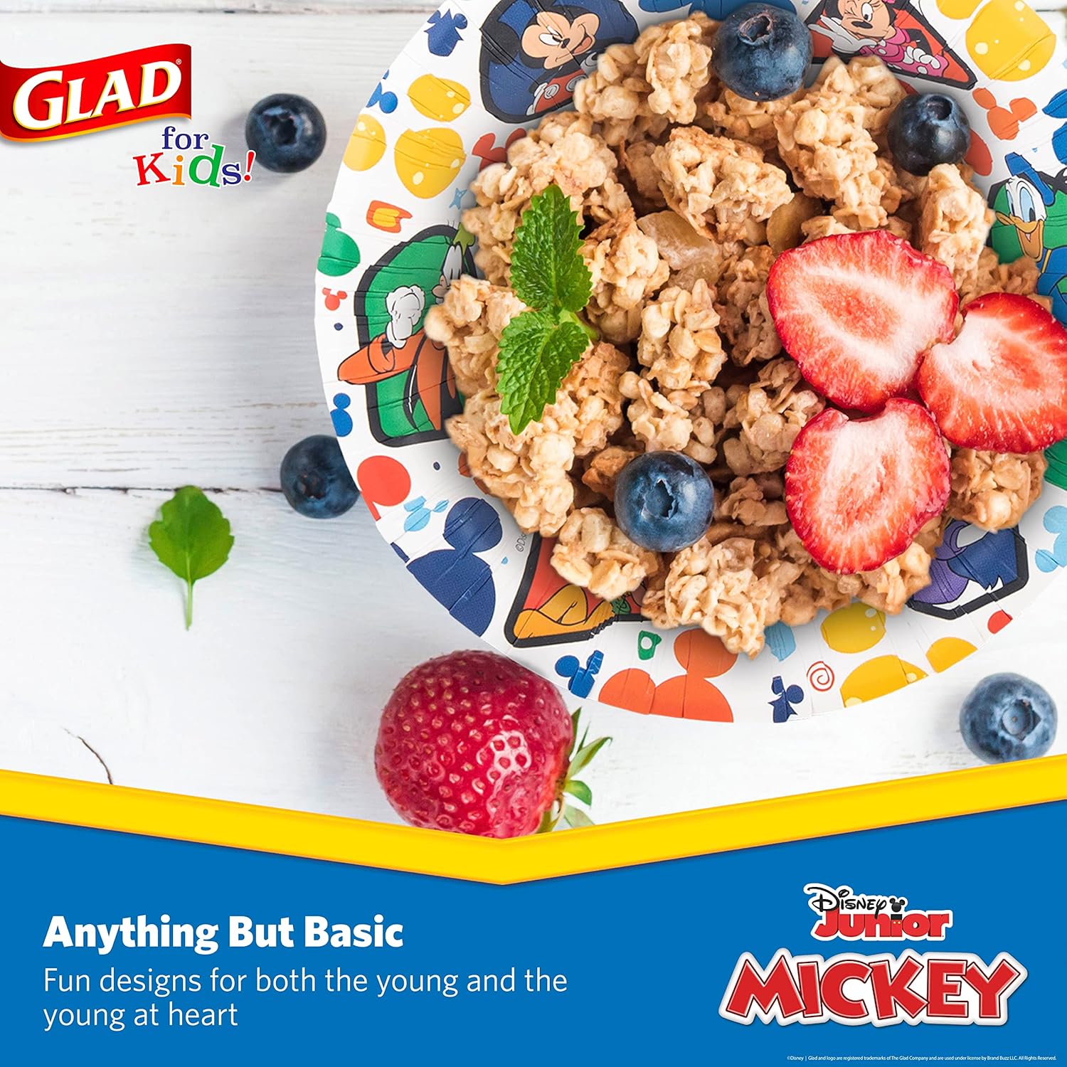 Glad for Kids Disney Mickey Friends Bowls - 12 Ounce 40 Count