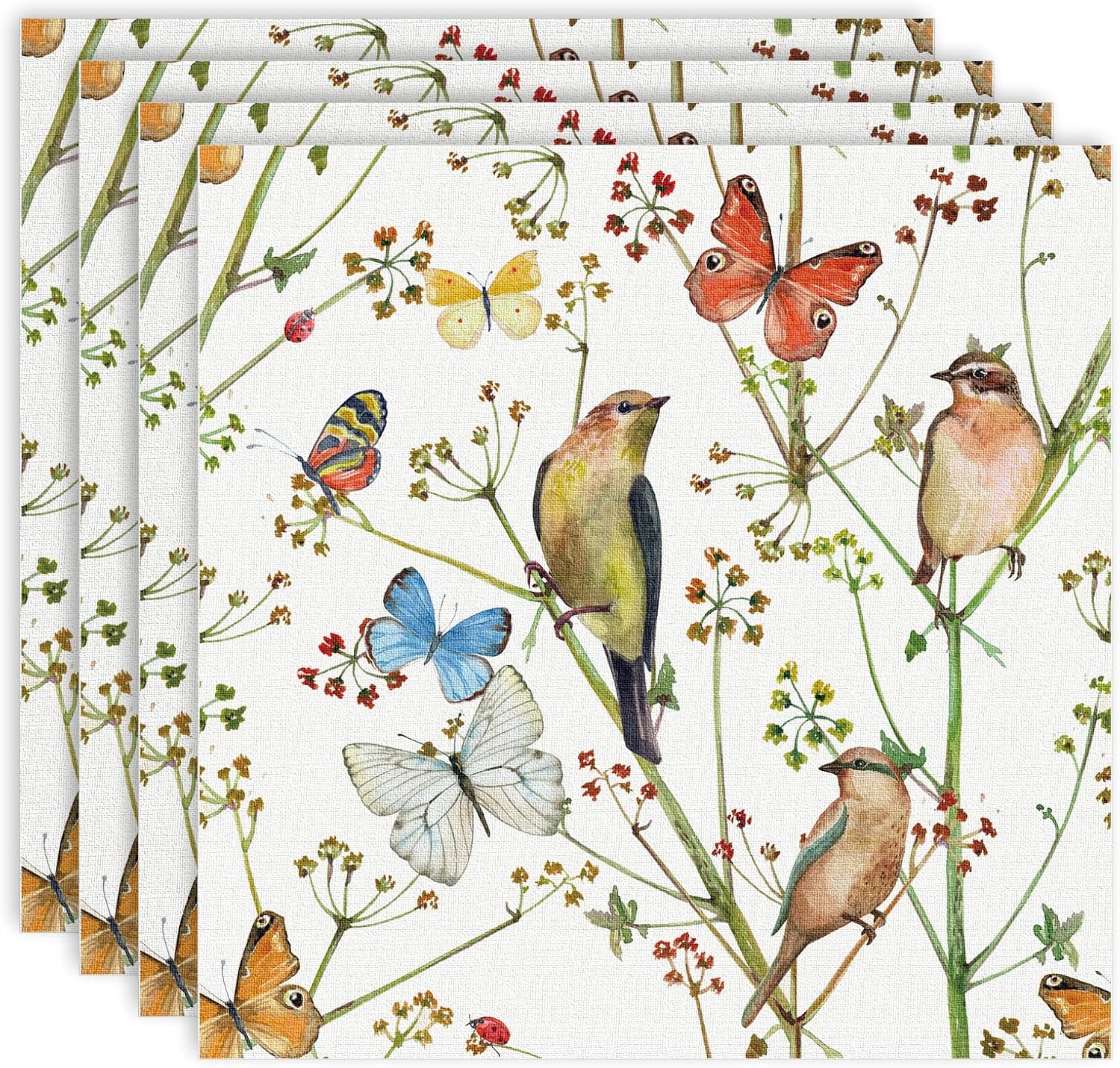 AnyDesign 100 Pack Watercolor Butterfly Napkins