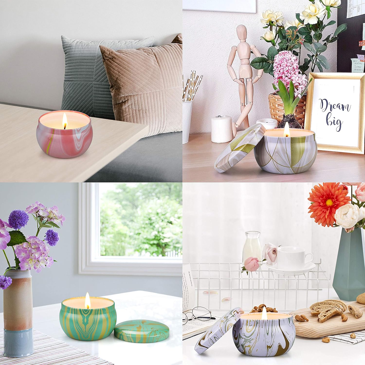6 Pack Scented Candles Gift Set for Home Aromatherapy