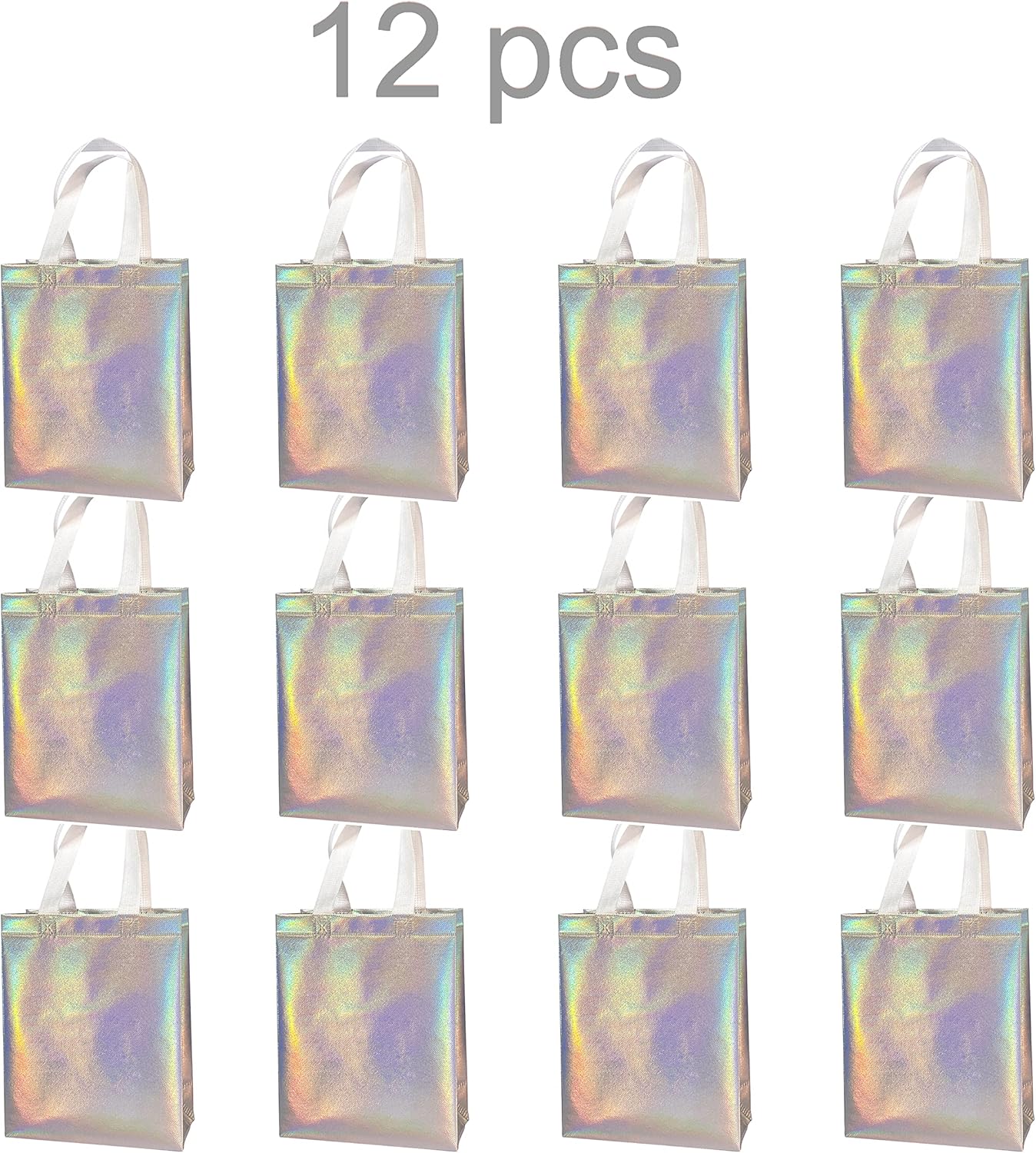 12 Pcs Non-Woven Reusable Gift Bags With Handles 8x4x10 Inch
