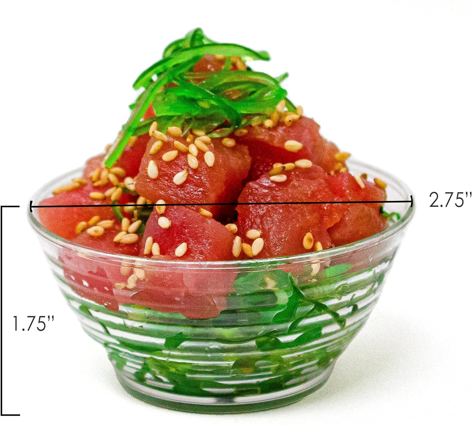50 Pack Eco-Wheat Mini Plastic Dessert Bowls