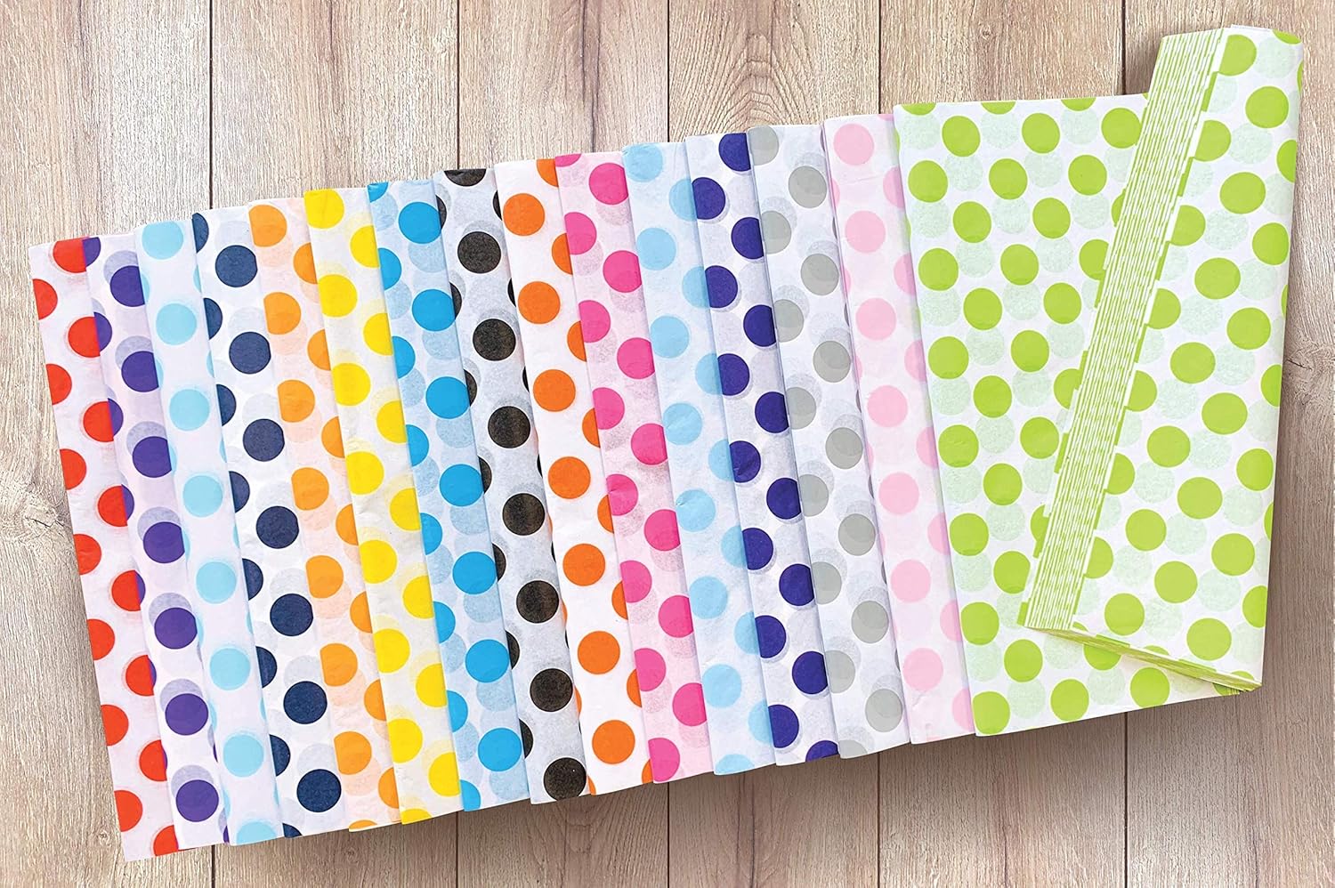 Flexicore Packaging Polka Dot Tissue Paper 15x20in 100 Sheets